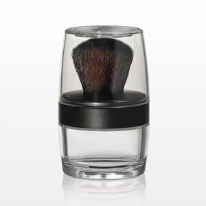 Portable Kabuki Applicator Jar for Powder  Refill with Sifter & Mirrored Cap